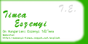 timea eszenyi business card